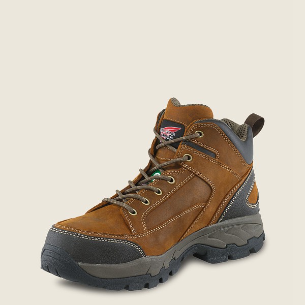 Botas Red Wing Hiking Hombre Marrom - Truhiker - 5-Inch Csa Safety Toe - 192-WTFZES